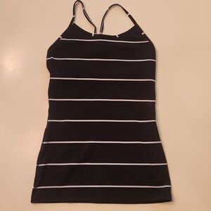 Ivivva Black White Striped Strappy Athletic Tank Top 12